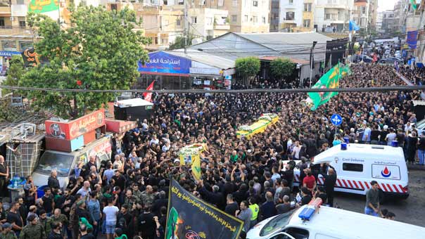  حزب الله وجمهور المقاومة يشيعون ثلة من الشهداء الى مثواهم الاخير 