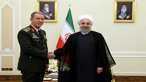 روحاني خلال لقائه رئيس الأركان التركي: لمكافحة الإرهاب في سبيل ترسيخ الاستقرار والأمن بالمنطقة