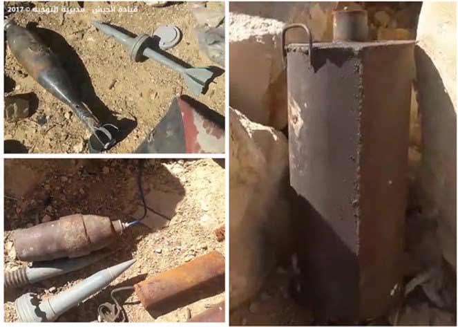 الجيش يضبط مخزناً يحتوي على 10 عبوات ناسفة