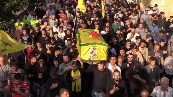 حزب الله واهالي بلدة يحمر الشقيف شيعوا الشهيد هادي ترمص بعد استعادة جثمانه الطاهر