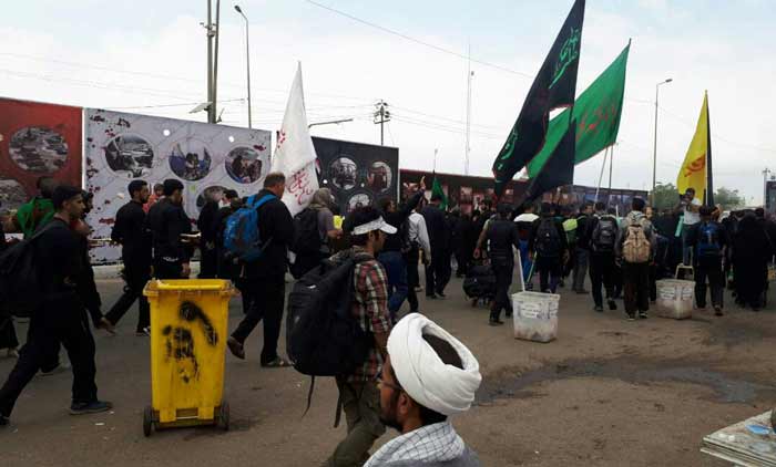 بالصور..ناشطون يمنيون يقيمون عدة معارض صور في العراق لفضح جرائم العدوان السعودي بالتزامن مع اربعينة الأمام الحسين(ع)