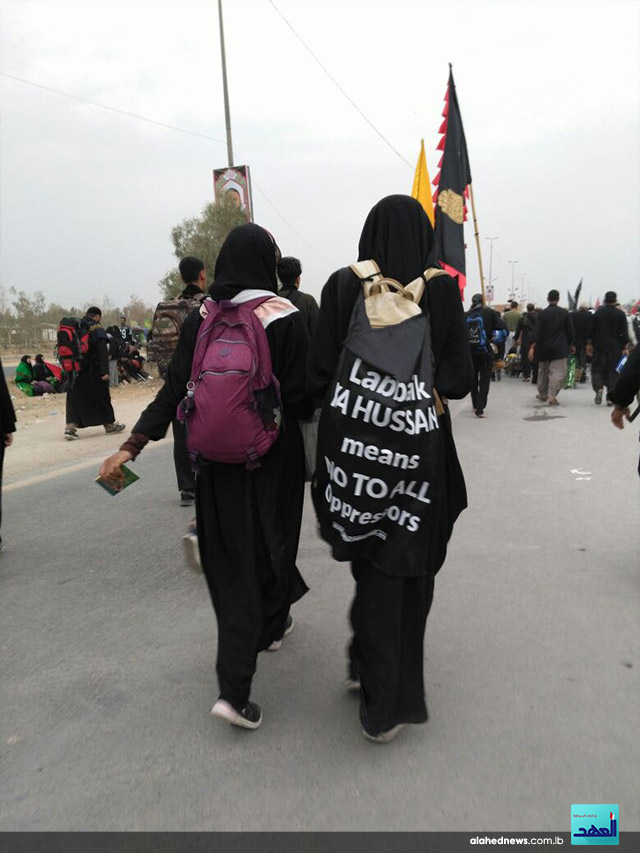 بالصور.. العهد يرافق &rsquo;المشاية&rsquo; على الطريق نحو كربلاء المقدسة