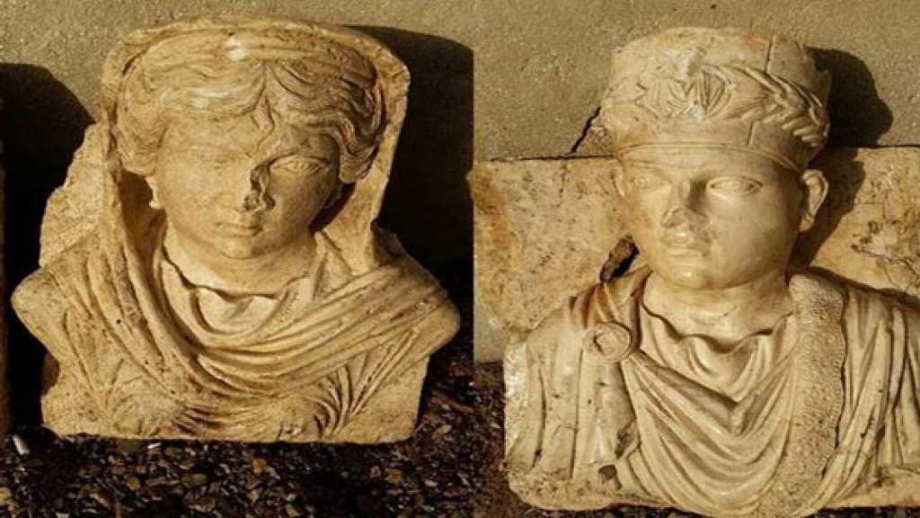 العثور على تمثالين تدمريين مسروقين داخل أحد مواقع &rsquo;داعش&rsquo; في ريف تدمر