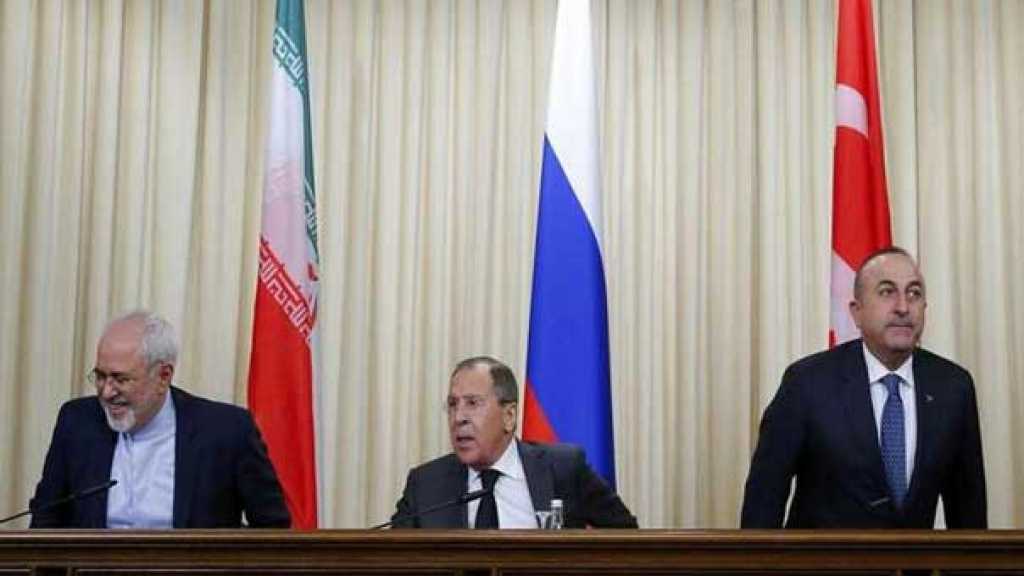 وزراء خارجية روسيا وإيران وتركيا: انخفاض درجة العنف في سوريا يسمح بالانتقال إلى حل سياسي