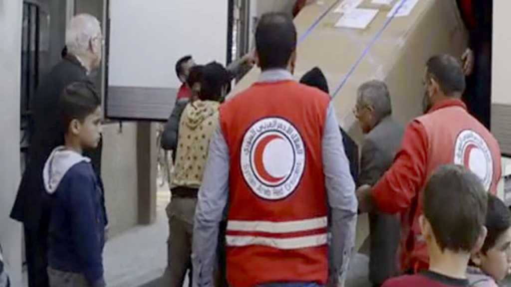 قافلة مساعدات إنسانية إلى أهالي جيرود في ريف دمشق