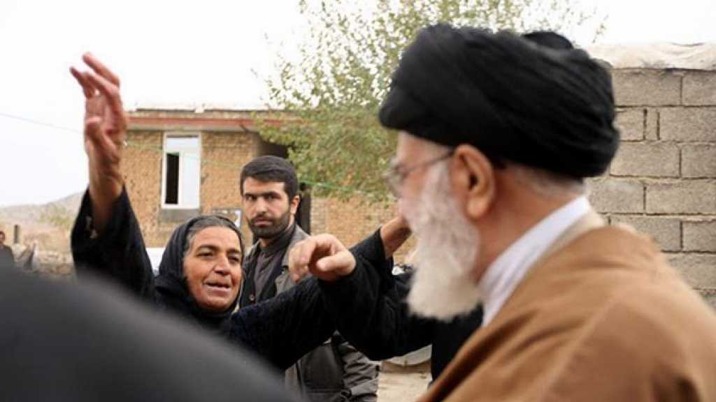  الإمام الخامنئي يجول في المناطق المنكوبة بسبب زلزال كرمنشاه ويشيد بالجهود الإغاثية