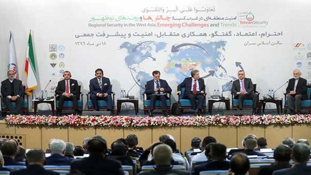 مؤتمر طهران الأمني الدولي.. &rsquo;الامن الاقليمي في غرب آسيا، التحديات والتطورات الجديدة&rsquo;