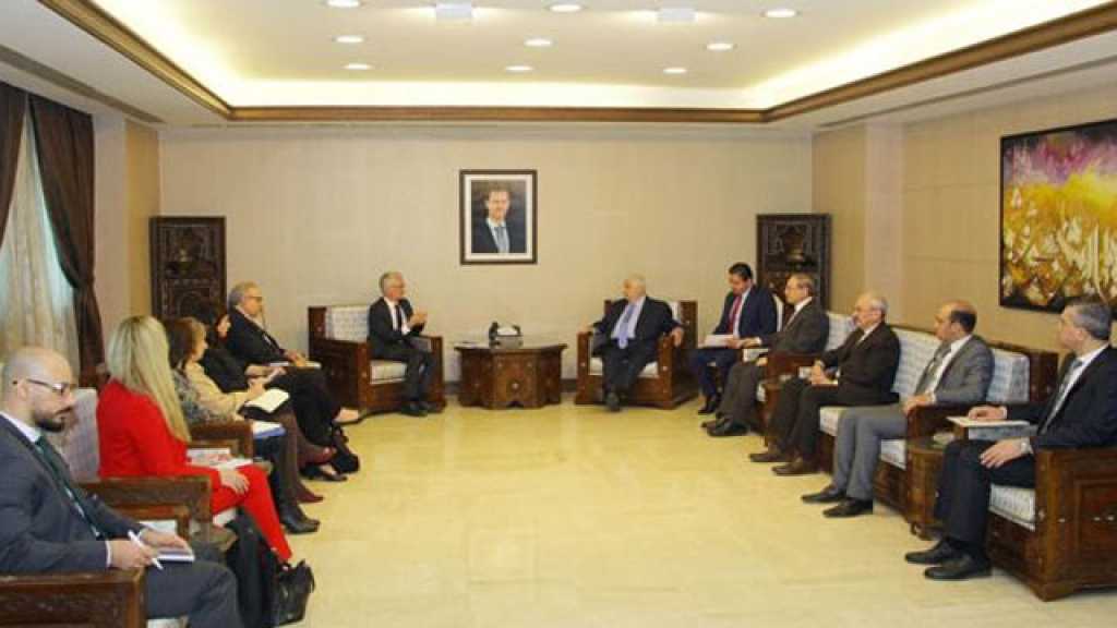 المعلم بعد لقائه مسؤولا أمميا: مستعدون للتعاون مع &rsquo;أوتشا&rsquo; بمناخ الشراكة والاحترام