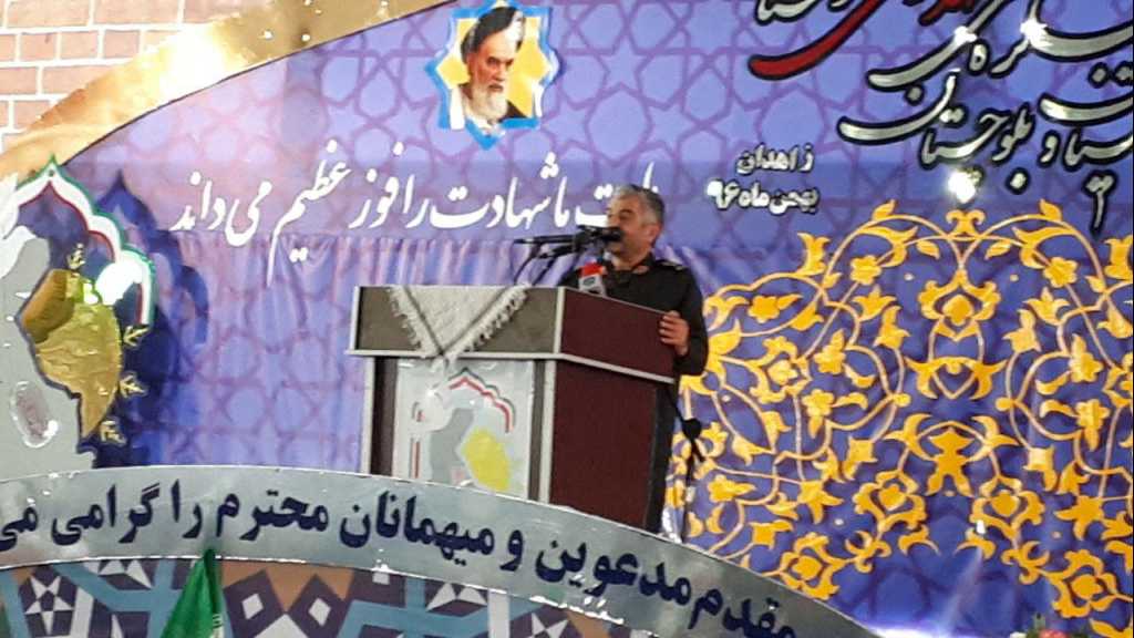 اللواء جعفري: الشيعة والسنة واقفون بجانب بعضهم بعضاً للحفاظ على أمن البلاد