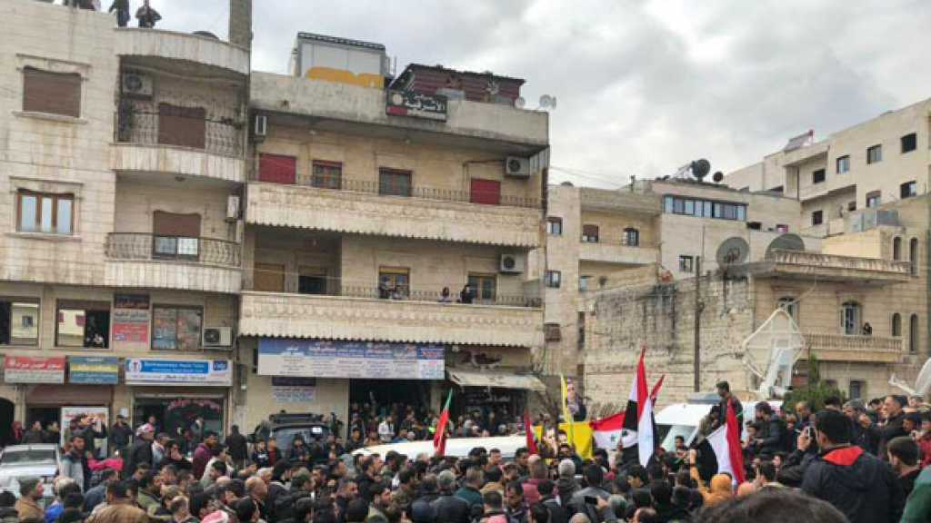 أهالي عفرين يحتشدون في الساحة الرئيسية ترحيبا بالجيش السوري&nbsp;