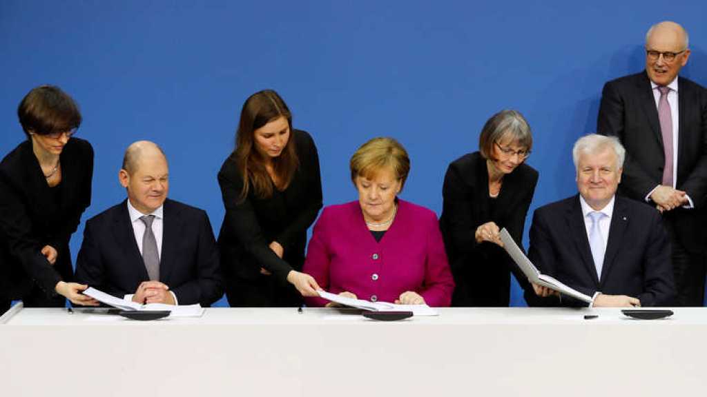 حالف ميركل يوقع اتفاقا مع &rsquo;الاشتراكي&rsquo; لتشكيل حكومة ائتلافية في ألمانيا