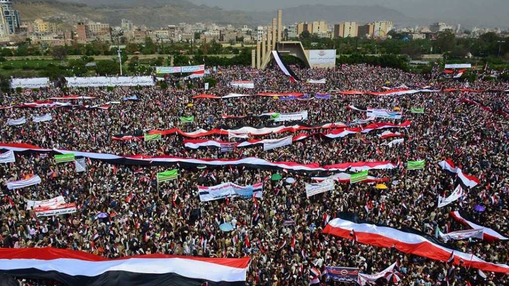 اليمن تحيي الذكرى الثالثة للصمود بوجه العدوان السعودي بمسيرة مليونية