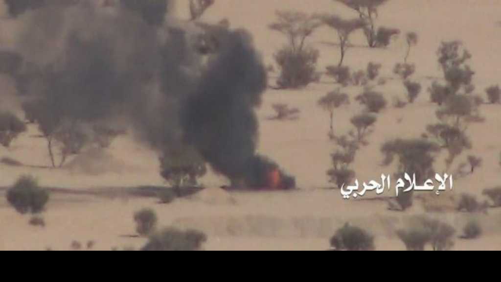  إحراق آليتين لمليشيات العدوان السعودي في صحراء الأجاشر بالجوف
