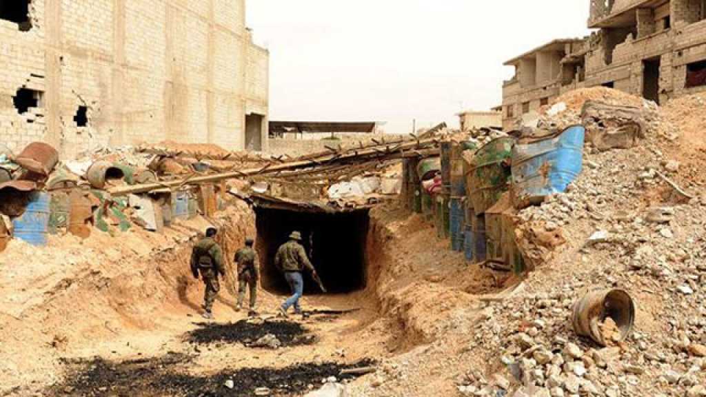 العثور على أنفاق ومستودعات أسلحة ومصنع قذائف في عربين بالغوطة