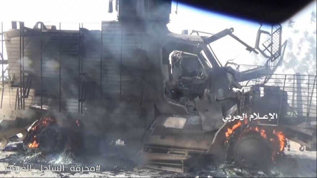 تدمير 11 آلية ومقتل العشرات من قوات العدوان في عملية للجيش اليمني في الساحل الغربي بالحديدة