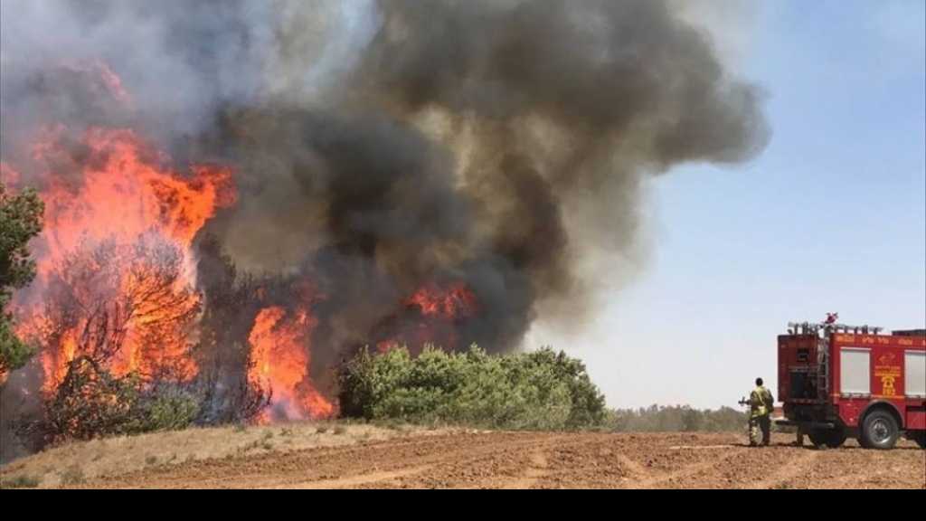 استشهاد فلسطيني في رفح واستمرار الحرائق في المستوطنات المحيطة بقطاع غزة