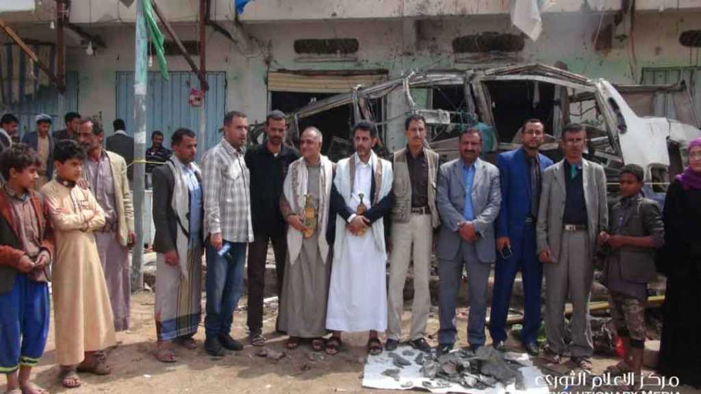  فريق إعلامي يزور مسرح جريمة العدوان السعودي في ضحيان بصعدة