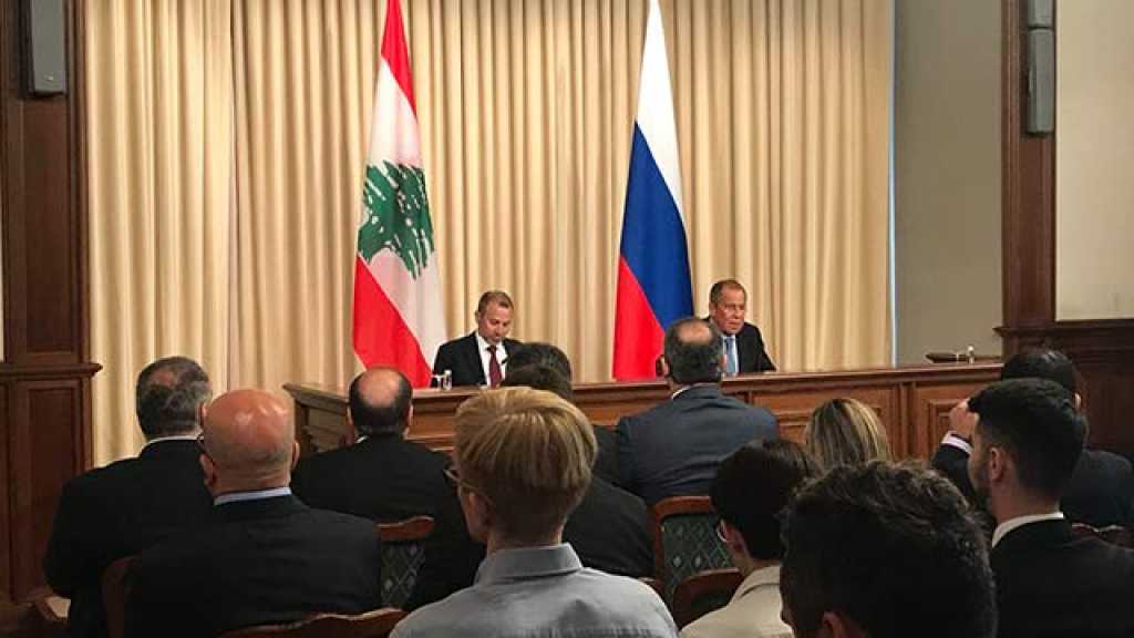 باسيل يلتقي لافروف: لبنان مهتم بإنجاح المبادرة الروسية لعودة اللاجئين السوريين