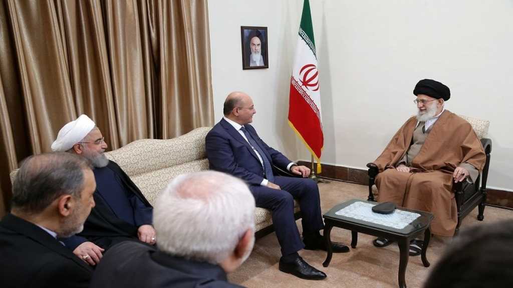 الإمام الخامنئي خلال استقباله الرئيس العراقي: لمواجهة الأعداء الذين لا يريدون عراقاً قوياً