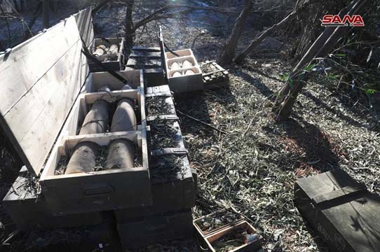 بالصور: مخلفات ’داعش’ في بلدة الشجرة بمنطقة حوض اليرموك