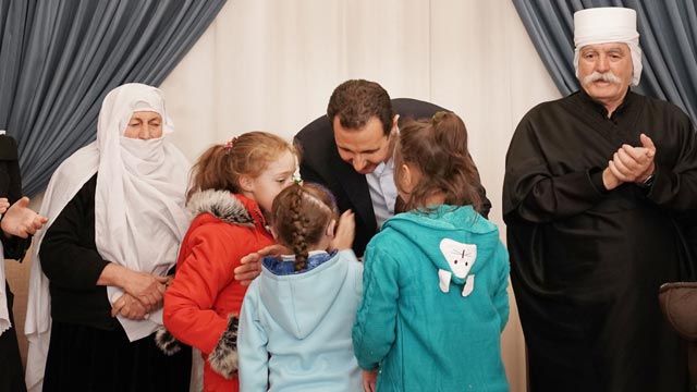 الأسد أمام محرري السويداء : البحث عن كل مخطوف والعمل على تحريره من أولوياتنا