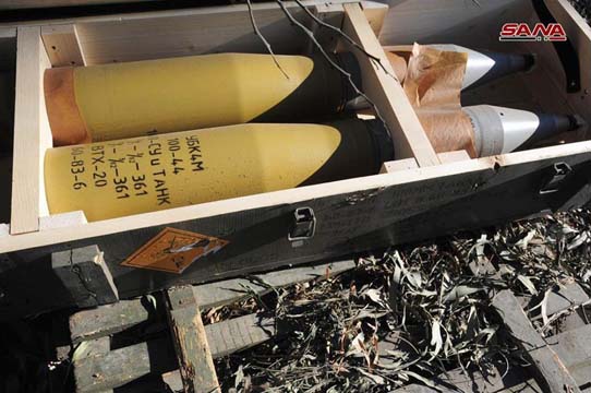 بالصور: مخلفات ’داعش’ في بلدة الشجرة بمنطقة حوض اليرموك