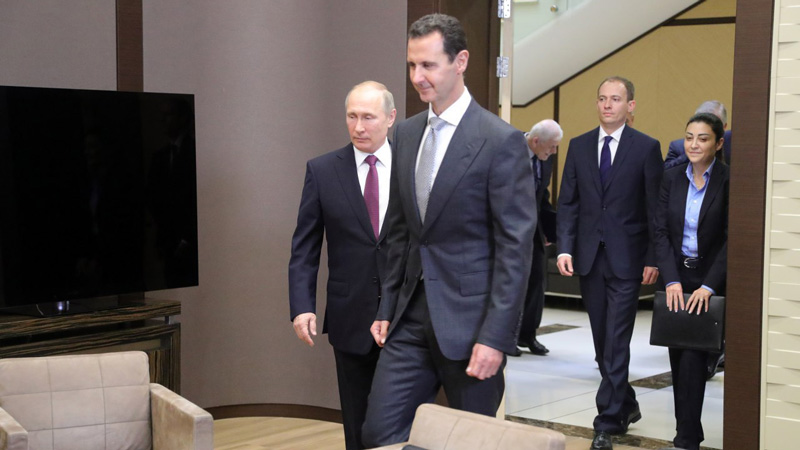 لقاء قمة بين الأسد وبوتين في سوتشي : الإنتصارات عززت المسار السياسي لحل الأزمة السورية