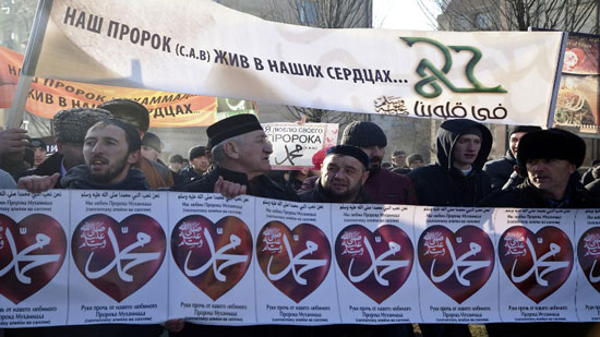 مليونية في غروزني احتجاجاً على الرسوم المسيئة للرسول (ص)