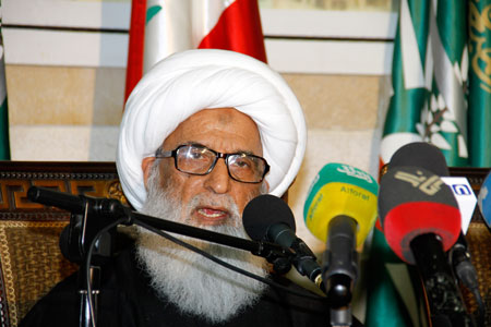 حفل استقبال لآية الله الشيخ النجفي في المجلس الإسلامي الشيعي الأعلى 