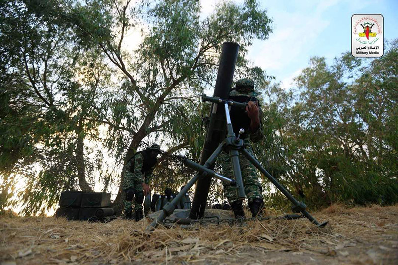 بالصور: مجاهدو &rsquo;سرايا القدس&rsquo; خلال استهدافهم لمستوطنات العدو