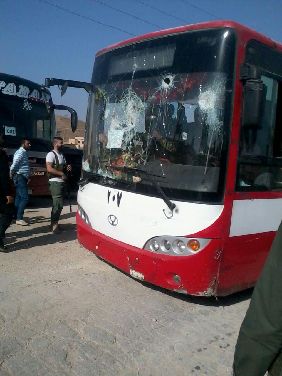 الإرهابيون يعتدون على حافلات أهالي الفوعة وكفريا