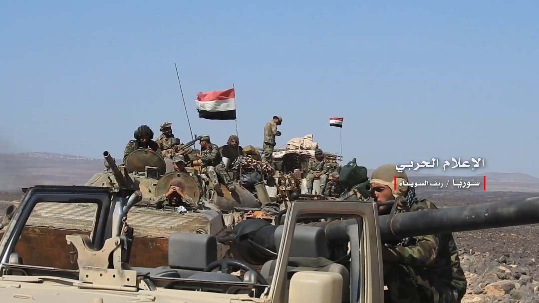 بالصور.. عمليات الجيش السوري ببادية السويداء الشرقية