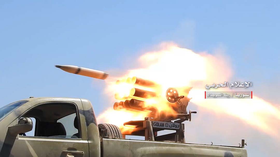 بالصور.. عمليات الجيش السوري ببادية السويداء الشرقية