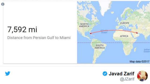 ظريف ينتقد وجود القوات الأمريكية في مياه الخليج